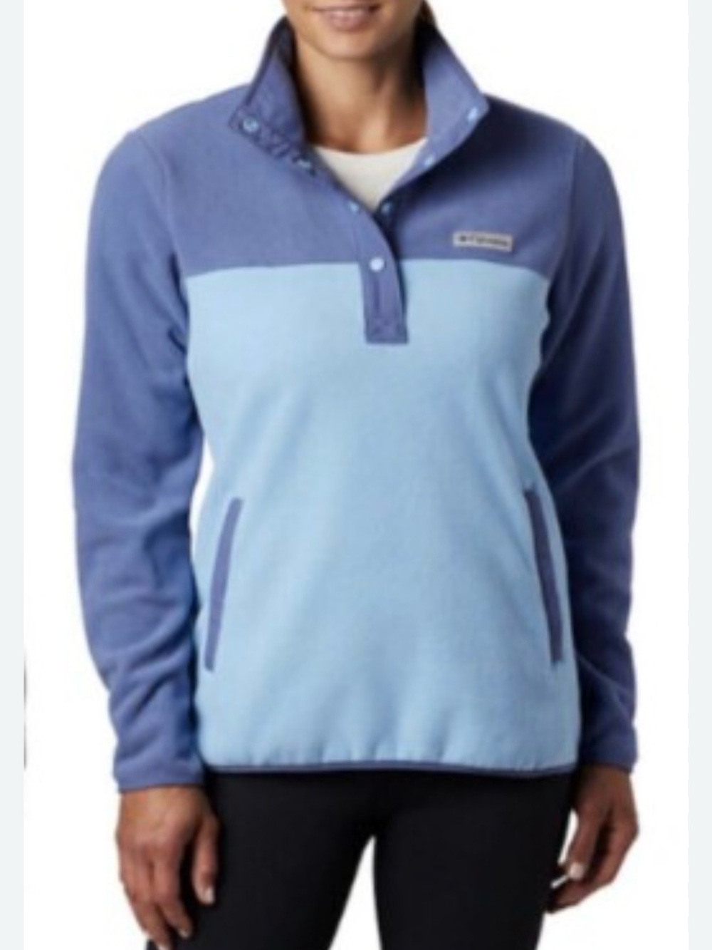 Columbia Two-Tone Blue Fleece Pullover